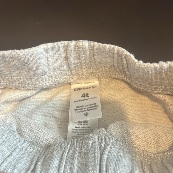 4T carters grey sweatpants - Picture 3 of 3